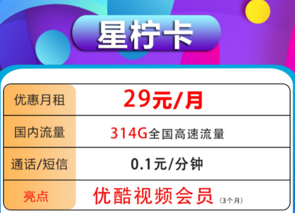 流量不夠用怎么辦？ 中國電信官方流量卡大流量不限速低月租超劃算29元送優酷會員