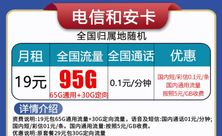 中國電信和安卡、喜顏卡套餐介紹 實用優惠的手機上網卡低至19元全國流量不限速