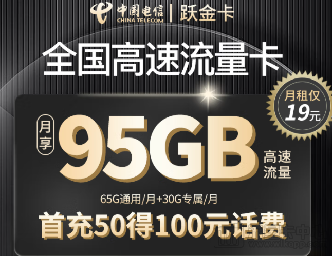 有沒有流量多的手機(jī)卡？電信躍金卡|大流量卡的上網(wǎng)卡