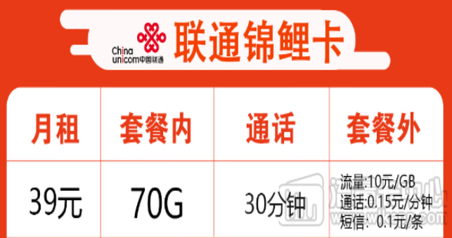 優惠享不停！聯通有福利！"聯通錦鯉卡、聯通全國卡"驚喜套餐！