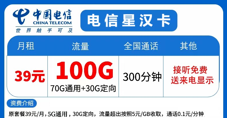 流量傳奇！精彩放送！電信星漢卡39元大流量+語音！暢享優(yōu)惠！